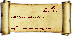 Landesz Izabella névjegykártya